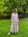 sukienka oversize luźna różowa wzór z kieszeniami upcykling rags queen 4.jpg