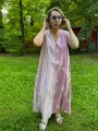 sukienka oversize luźna różowa wzór z kieszeniami upcykling rags queen 8.jpg